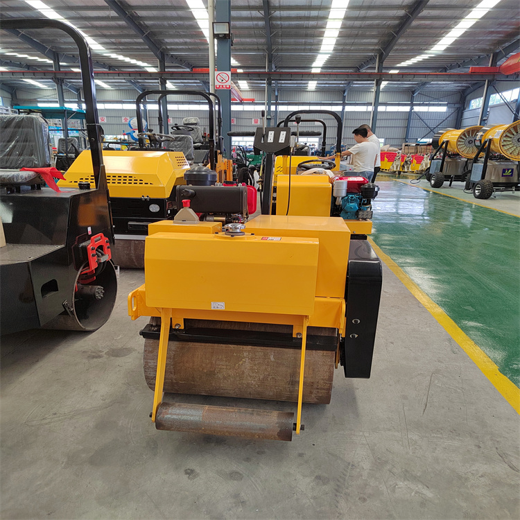 3噸1噸手扶單輪雙鋼輪座駕式振動草坪壓實壓土機