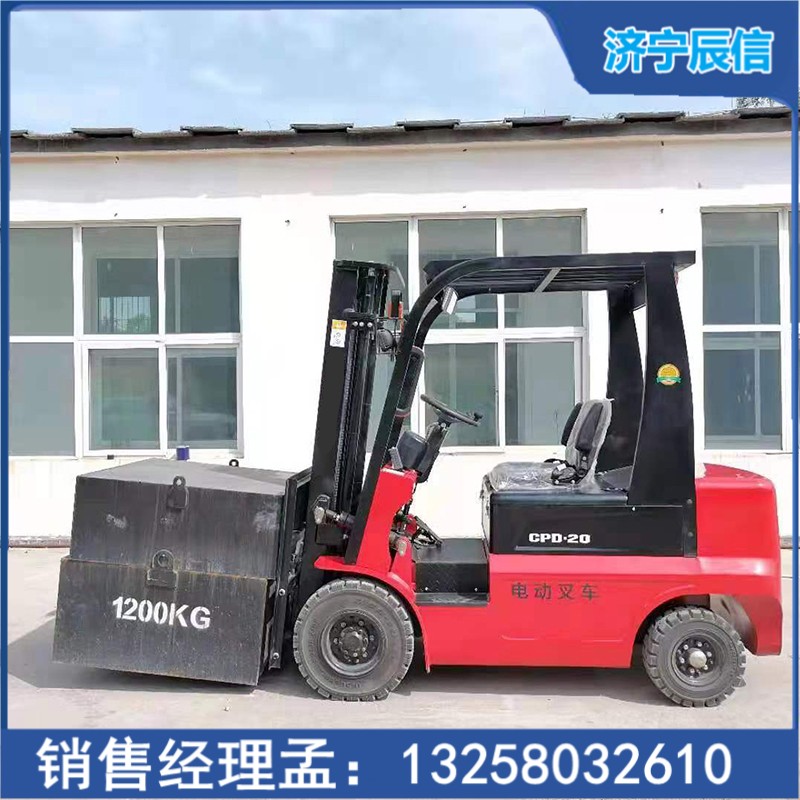 新款液壓升降堆垛車 港口倉庫搬運貨物貨叉 座駕式四輪電動叉車