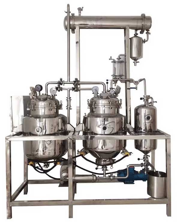 實驗型中藥萃取濃縮收膏機組中草藥植物精油提取罐